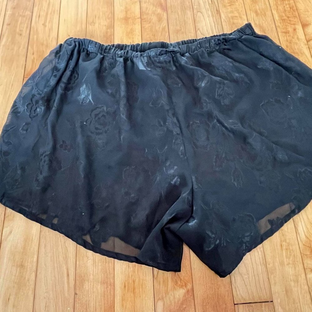 black see through shorts